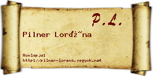 Pilner Loréna névjegykártya